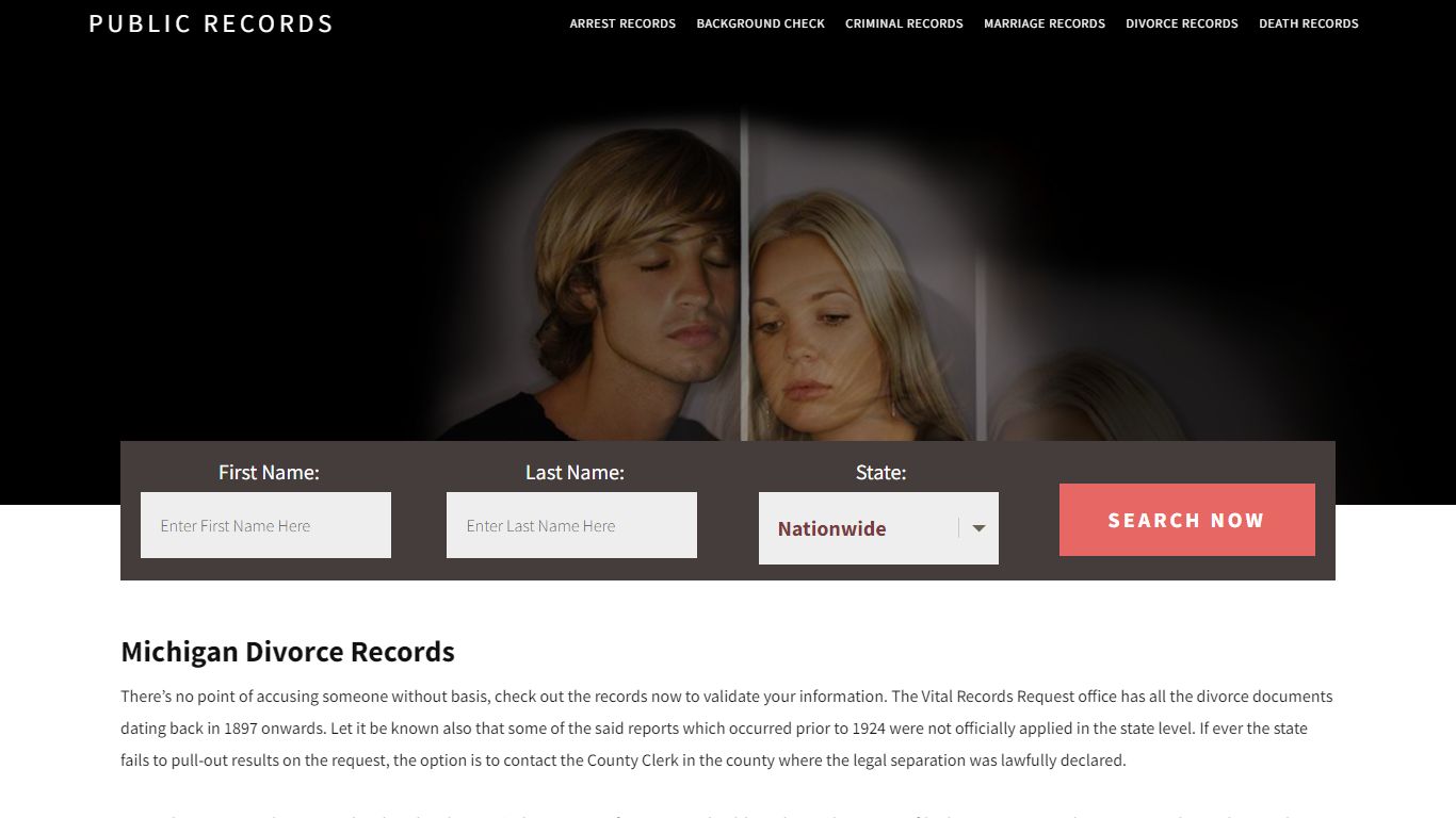 Michigan Divorce Records | Enter Name and Search. 14Days Free